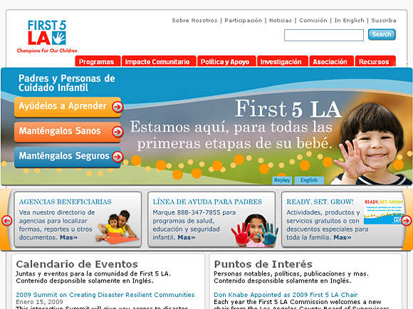 First 5 LA - Home Page (Spanish)