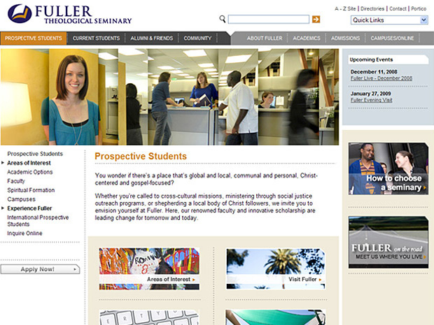 Fuller Theological Seminary - Tertiary page