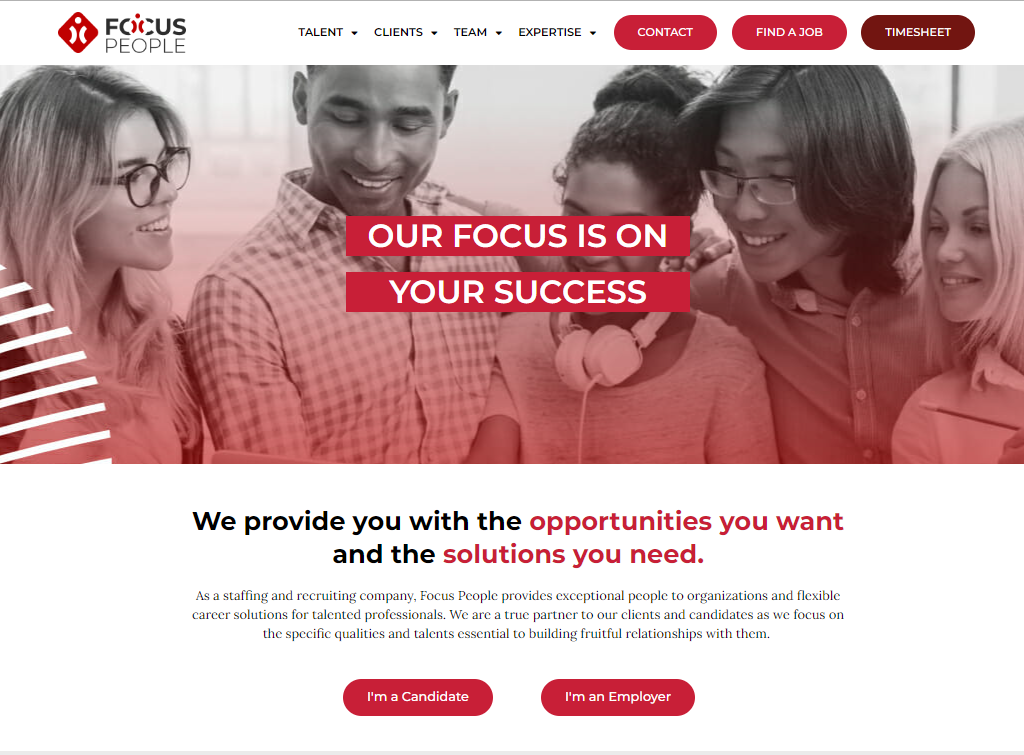 Homepage for Focus People