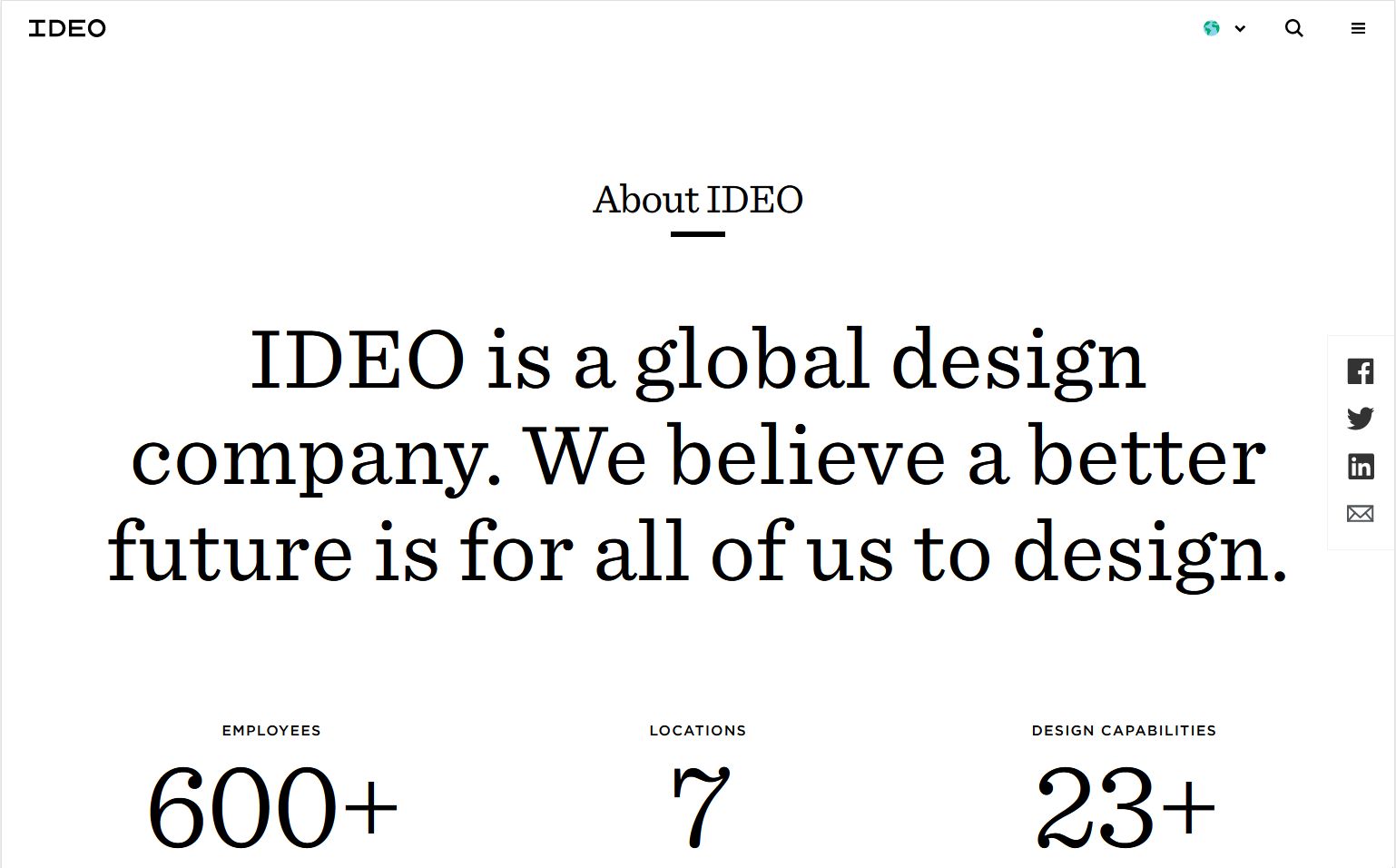IDEO homepage